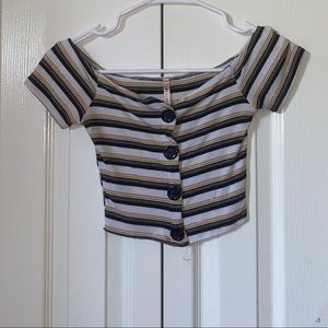 striped crop top